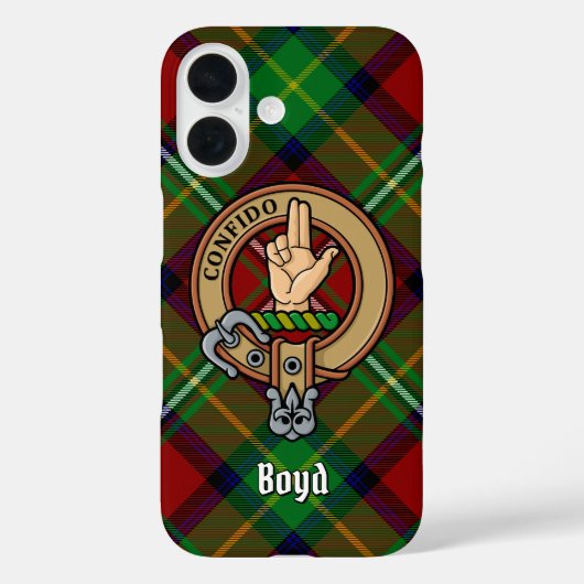 Clan Boyd Crest over Tartan Case-Mate iPhone Case (Achterkant)