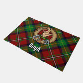 Clan Boyd Crest over Tartan Deurmat (Schuin)