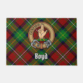 Clan Boyd Crest over Tartan Deurmat (Voorkant)