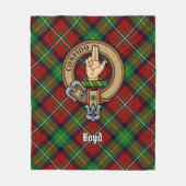 Clan Boyd Crest over Tartan Fleece Deken (Voorkant)
