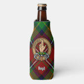 Clan Boyd Crest over Tartan Flesjeskoeler (Fles Voorkant)