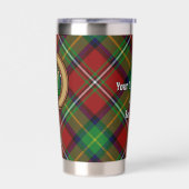Clan Boyd Crest over Tartan Geïsoleerde Drinkbeker (Links)