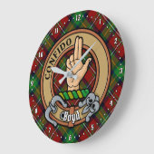 Clan Boyd Crest over Tartan Grote Klok (Hoek)