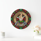 Clan Boyd Crest over Tartan Grote Klok (Huis)