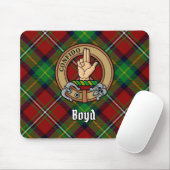 Clan Boyd Crest over Tartan Muismat (Met muis)