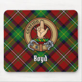 Clan Boyd Crest over Tartan Muismat (Voorkant)