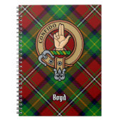 Clan Boyd Crest over Tartan Notitieboek (Voorkant)