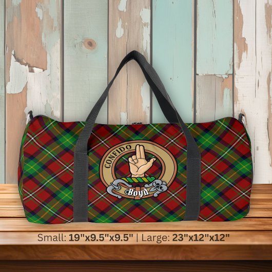 Clan Boyd Crest over Tartan Plunjezak