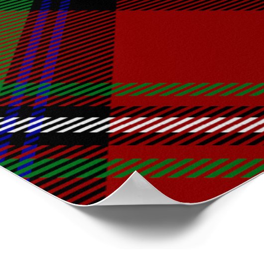 Clan Boyd Crest over Tartan Poster (Hoek)