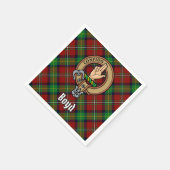 Clan Boyd Crest over Tartan Servet (Hoek)