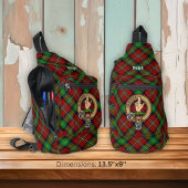 Clan Boyd Crest over Tartan Sling Bag