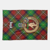 Clan Boyd Crest over Tartan Theedoek (Horizontaal)