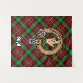 Clan Boyd Crest over Tartan Wandkleed (Voorkant (horizontaal))