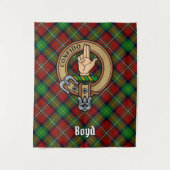 Clan Boyd Crest over Tartan Wandkleed (Voorkant)