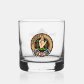 Clan Boyd Crest over Tartan Whisky Glas (Voorkant)