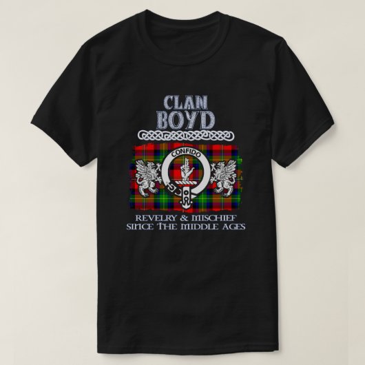 Clan Boyd crest Schotse clans Schotse achternaam T-shirt (Design voorkant)