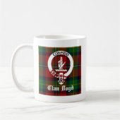 Clan Boyd Crest Schotse ruit Koffiemok (Links)