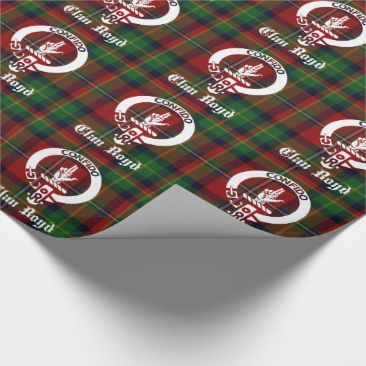 Clan Boyd Crest Tartan Cadeaupapier (Hoek)