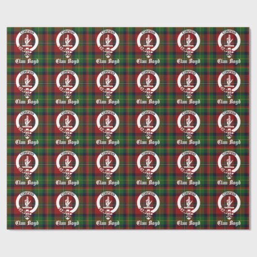 Clan Boyd Crest Tartan Cadeaupapier (Vlak)