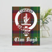 Clan Boyd Crest Tartan Greeting Kaart (Staand voorkant)