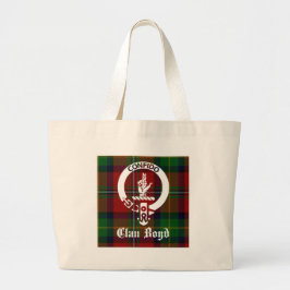 Clan Boyd Crest Tartan Grote Tote Bag