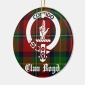 Clan Boyd Crest Tartan Keramisch Ornament (Links)
