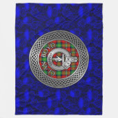 Clan Boyd Crest & Tartan Knot Fleece Deken (Voorkant)