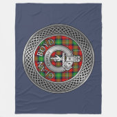 Clan Boyd Crest & Tartan Knot Fleece Deken (Voorkant)