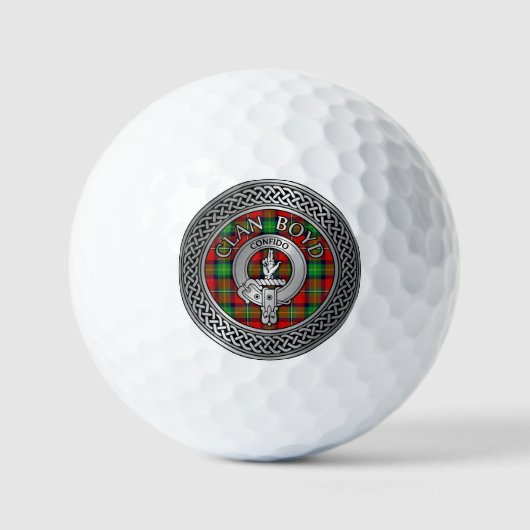 Clan Boyd Crest & Tartan Knot Golfballen (Voorkant)