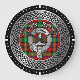 Clan Boyd Crest & Tartan Knot Grote Klok