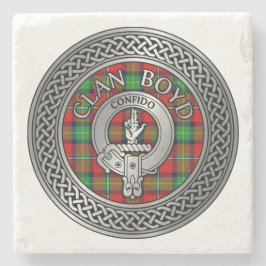 Clan Boyd Crest & Tartan Knot Stenen Onderzetter