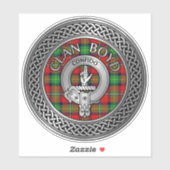 Clan Boyd Crest & Tartan Knot Sticker (Vel)