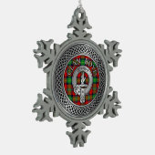 Clan Boyd Crest & Tartan Knot Tin Sneeuwvlok Ornament (Links)