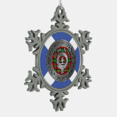 Clan Boyd Crest & Tartan Knot Tin Sneeuwvlok Ornament (Links)