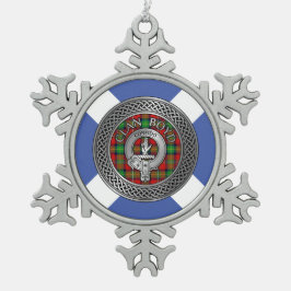 Clan Boyd Crest & Tartan Knot Tin Sneeuwvlok Ornament