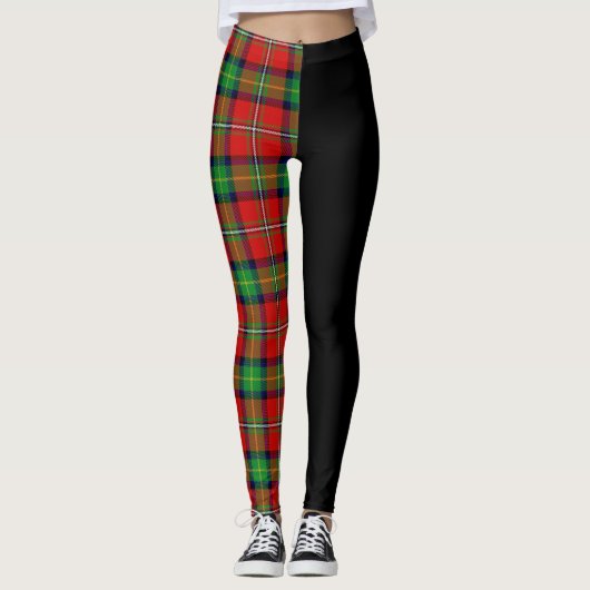 Clan Boyd Crest & Tartan Leggings (Voorkant)