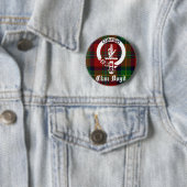 Clan Boyd Crest Tartan Ronde Button 5,7 Cm (In situ)