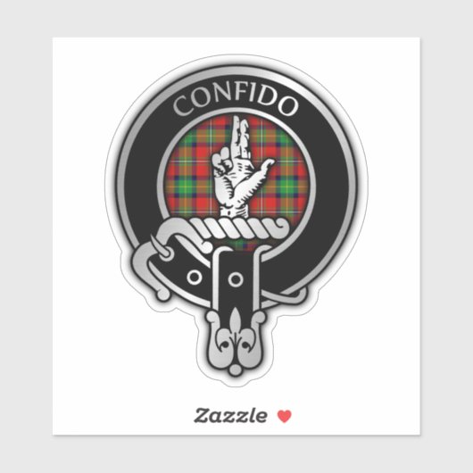 Clan Boyd Crest & Tartan Sticker (Vel)