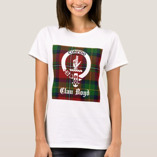 Clan Boyd Crest Tartan T-shirt (Voorkant)