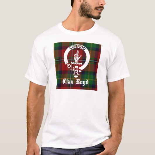 Clan Boyd Crest Tartan T-shirt (Voorkant)