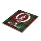 Clan Boyd Crest Tartan Tegeltje (Zijkant)
