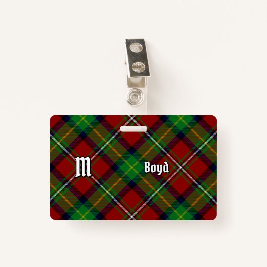 Clan Boyd Tartan Badge (Voorkant met clip)