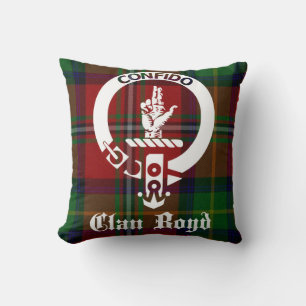 Clan Boyd Tartan en Crest Sierkussen