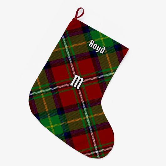 Clan Boyd Tartan Grote Kerstsok (Voorkant (Hangend))