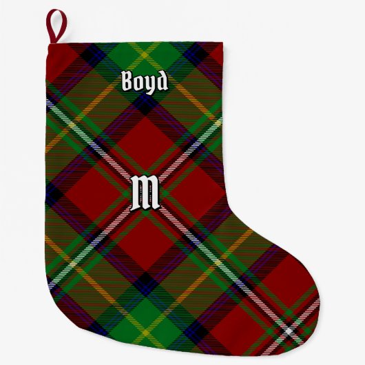 Clan Boyd Tartan Grote Kerstsok (Voorkant)