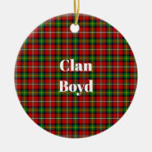 Clan Boyd Tartan Keramisch Ornament (Voorkant)