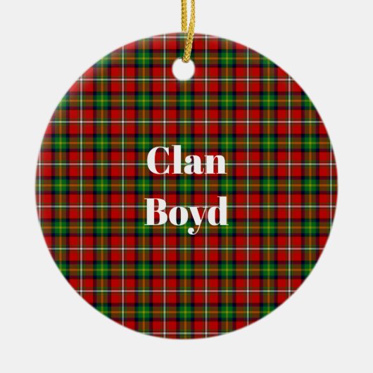 Clan Boyd Tartan Keramisch Ornament (Voorkant)