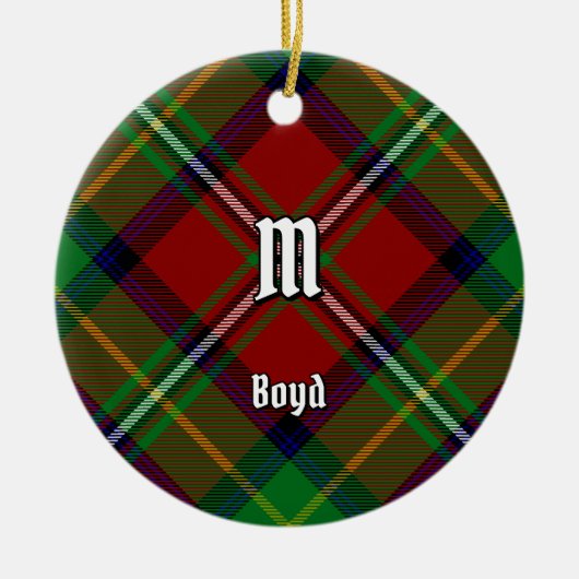 Clan Boyd Tartan Keramisch Ornament (Voorkant)