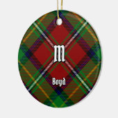 Clan Boyd Tartan Keramisch Ornament (Links)