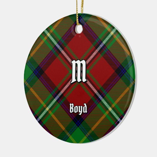 Clan Boyd Tartan Keramisch Ornament (Links)